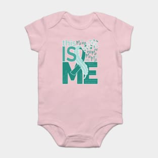 This Is Me - Awareness Feather Ribbon - Teal Baby Bodysuit